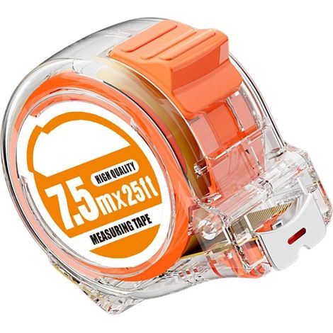 Mètre ruban en acier inoxydable avec boîtier transparent 300/500/750/1000 cm de longueur au choix pour la menuiserie Règles de mesure pour la construction Ruban haute visibilité (1/5)