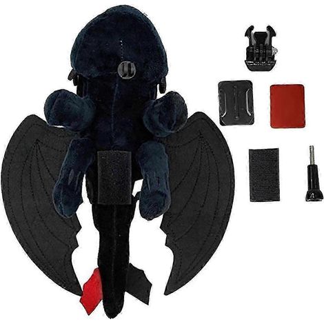 Figurine Krokmou, petit dragon volant, décoration pour casque de moto, style à dégagement rapide, 27 cm