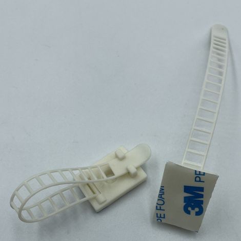 White Adjustable Cable Holders, 100 Pieces of Cable Clips Adjustable Cable Ties, 3M Self Adhesive Ca (1/5)