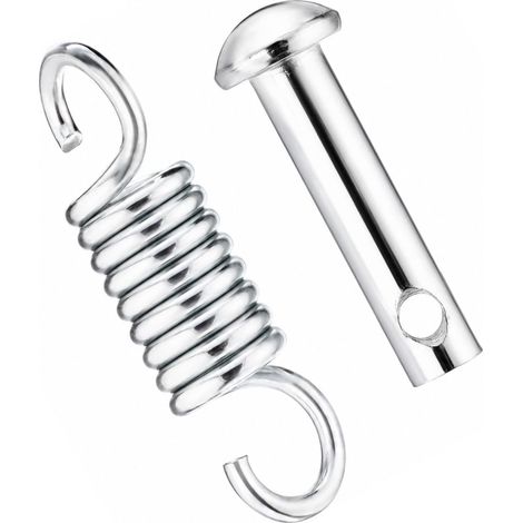 2 Pièces Ressort Fauteuil Suspendu 200-500kg, Suspension pour Oeuf Suspendu Crochet Ressort Hamac Crochet Suspension Balancelle Acier Au Carbone Argent pour Chaise Suspendue Balançoire De Porche (1/5)