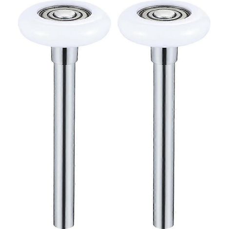 Lot de 2 roulettes de porte de garage en nylon avec tige, roulettes de rechange pour porte de garage (1/3)
