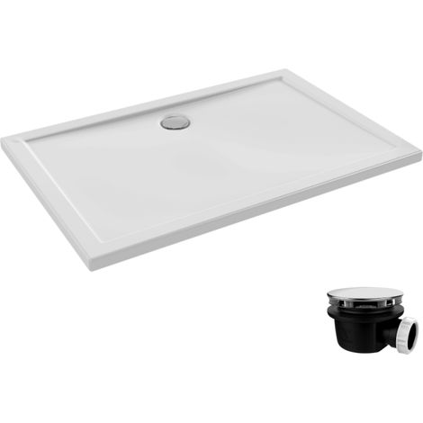 Receveur de douche 100 x 80 JACOB DELAFON Gaspard rectangle céramique avec bonde