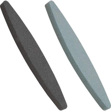 Grains 180 & 240 Pierre à Aiguiser en Alumine&Carbure de Siliciumde pour Couteaux 2 Pièces, Pierre D'Affûtage pour Haches, Sécateurs, Faux et Lames de Tondeuses (1/5)