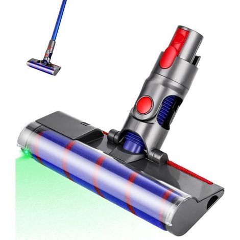 Brush Compatible with Dyson V10 V8 V7 V11 Vacuum Cleaners, Direct Drive Cleaning Head, Turbo Brush Accessory with Quick Release for Cleaning Carpets, Floors, and Tiles (1/5)
