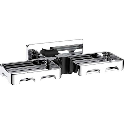 Idrobric Supporto A Muro In Abs Per Doccia Con Porta Sapone Doppio (1/4)