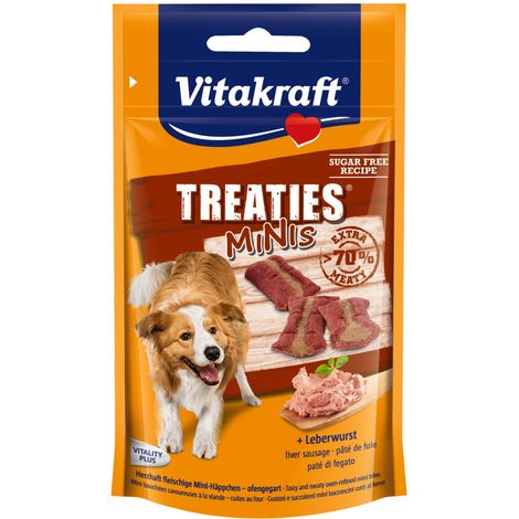 Vitakraft Hundesnack Treaties Minis Leberwurst - 8 x 48g