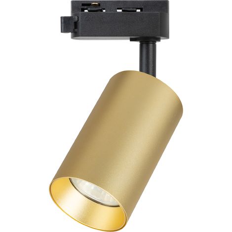 Spot sur rail 1 phase tube doré et noir 1xGU10 10W Pipe Milagro (1/5)