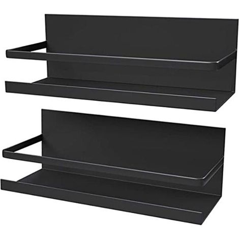 Porte-épices magnétique, 2 pièces, noir (1/4)