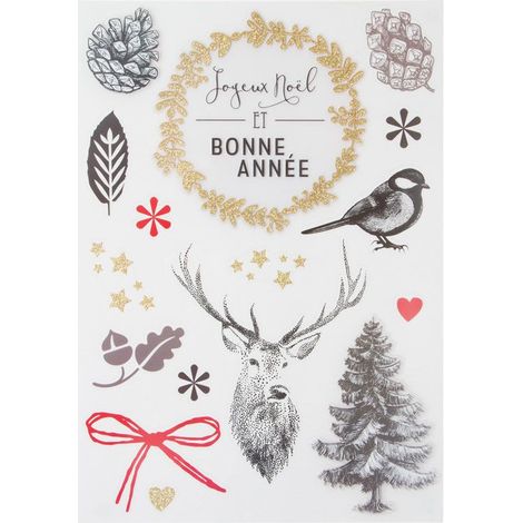 Décoration pour Vitres "Sticker Pop" 41cm Multicolore