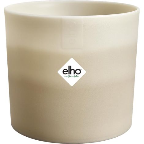 Elho Colour Gradiant Round 16cm - Vaso per Piante da Interno - 100% plastica riciclata - Ø 15.9 x H 14.7 cm - Beige Arenisca (1/5)