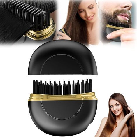 Lisseur, Lisseur à Batterie Sans Fil Lisseur Cheveux Et Barbe Mini Lisseur Portable 1500mah 3 Niveaux Réglage De La Température Port De Charge De Type C Lisseur à Friser Et à Lisser (Noir) (1/5)