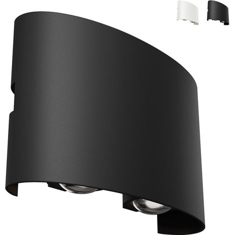 Lampada Da Parete Moderna Da Esterno Metallo Nero Luce Led 4W Ip54 (1/4)