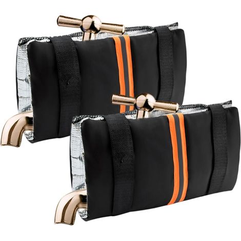Couvercles de robinet d'extérieur pour l'hiver, 2 pièces, couvercle de protection avec bande réfléchissante, isolation efficace, large ajustement pour l'extérieur (1/5)