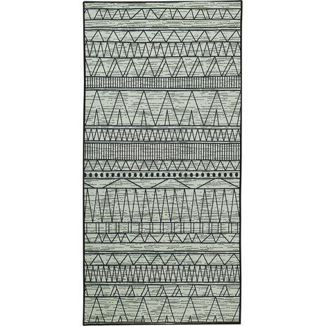 Tappeto nero/grigio 80 x 150 cm Keban (1/5)