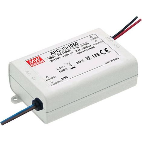 Driver LED Mean Well APC-35-700 35 W 15-50 V 700 mA Courant constant Y498421