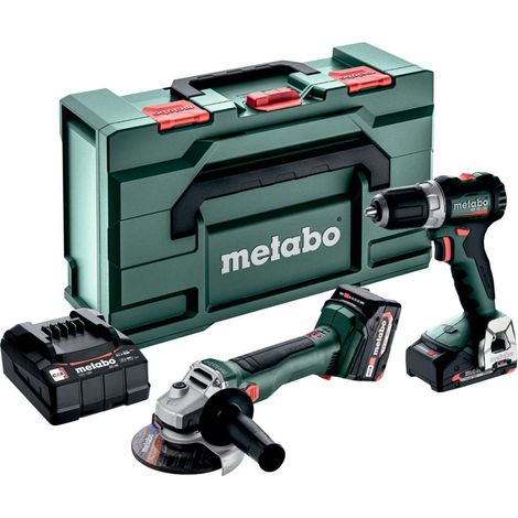 Set combinato Metabo 18V 2.6.5 18 V (BS 18 L BL + W 18 L BL 9-125 Quick) 1x2,0Ah 1x4,0Ah metabox