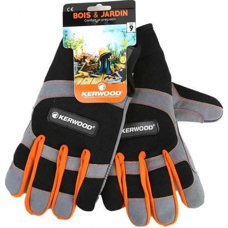 Gants gris. Bois et Jardin. Taille 9. Kerwood (1/4)