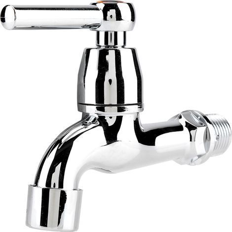 Robinet de Machine à Laver en Plastique ABS pour Évier de Lavabo avec Bec Unique et Poignée G1/2 4 (1/5)