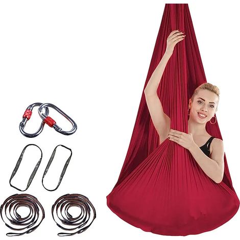 Multifunktionale Yoga-Hängematte Ultra Stark Sicher Dauerhaft Anti-Schwerkraft Yoga-Hängematte Inversionstool für Yoga-Inversionsübungen (1/3)