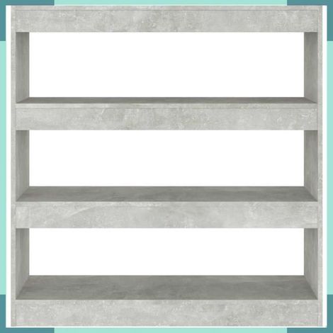 811749 Bibliothèque/Séparateur de pièce Gris béton 100x30x103 cm (1/5)
