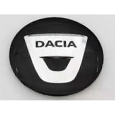 Vier brandneue Dacia 60mm Logo-Radnabenkappen, Radfelgen-Modifikationsaufkleber mit Logo, dekoratives Zubehör (schwarz) (1/2)