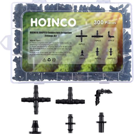 300 Pieces Garden Irrigation System Kit, Micro Drip Irrigation Kit, Automatic Drip Irrigation Kit, Garden Irrigation for Patio Plants (1/5)