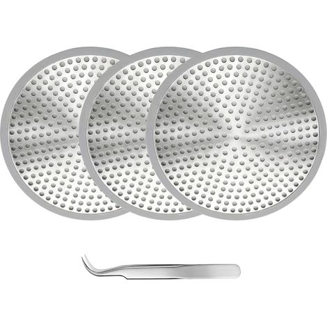 3 Pièces Grille de Douche Anti Cheveux en Acier Inoxydable, Filtre pour Salle de Bain et Cuisine, Attrape Cheveux Baignoire Pratique, Accessoire Essentiel pour Évier et Douche (1/5)