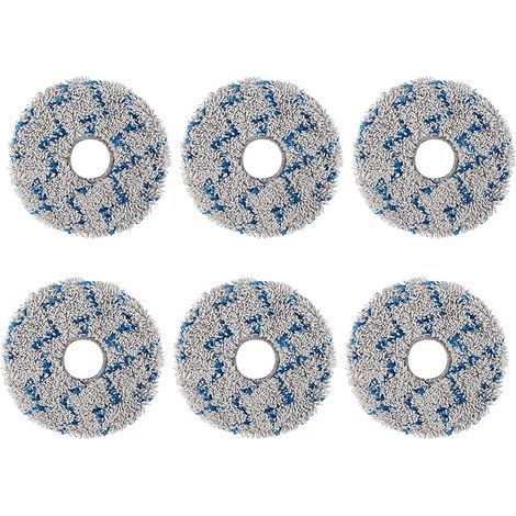Paquete de 6 paños de microfibra para aspiradoras robot Ecovacs Deebot T30 Omni/T30 Pro Omni/T30S Combo/T30S Combo/T30S/T30S PRO/N30 PRO Omni, accesorios de mopa de microfibra lavables. (1/5)