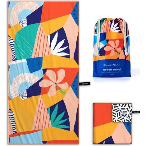 Microfiber Beach Towel for Women Men XL 178x80cm, Quick Drying Large Anti-Sand Microfiber Towel for Beach, Travel, Swimming, Pool, Camping, Vacation (1/5)