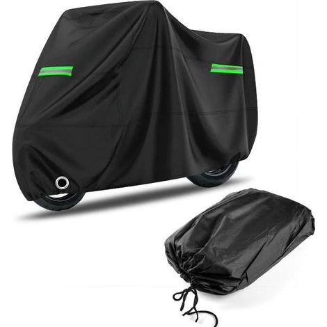 Housse de moto imperméable toutes saisons - Housse de vélo imperméable pour l'extérieur - Housse de vélo robuste pour l'extérieur avec compartiment de rangement - Housse de vélo pour l'extérieur avec