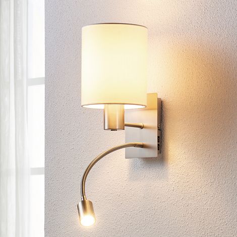[GEBRAUCHT] B-Ware Lindby Stoff Wandleuchte Shajan Led Leselicht Wandleuchte Bilderleuchte Leselampe