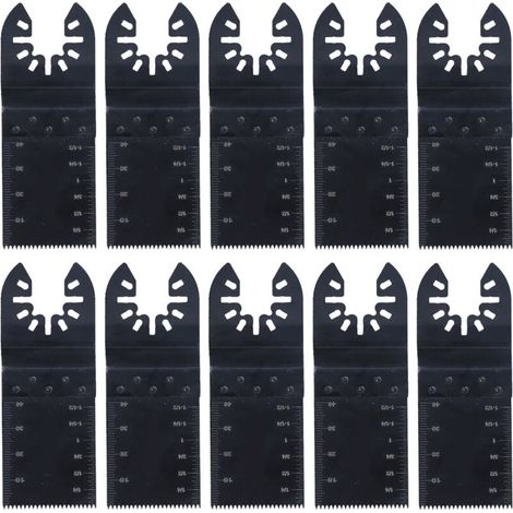 10 pièces scie oscillante, lame à dégagement rapide en acier haute vitesse lames d'outils électriques universelles 34mm (1/5)