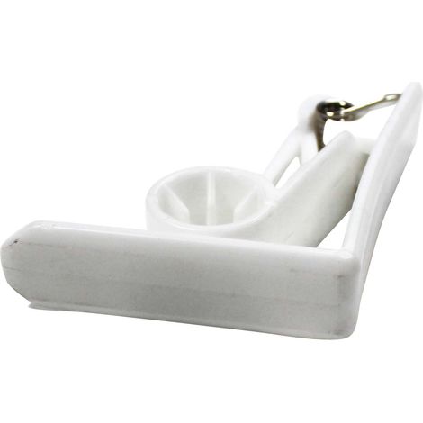4 pinces blanches pour nappe 4.6 x 4.3 cm (1/3)