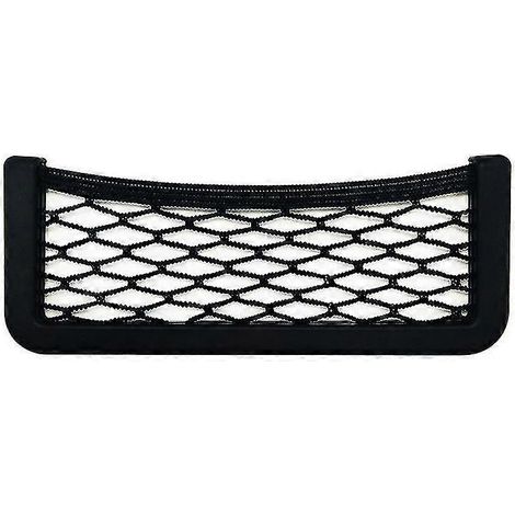 Filet de rangement pour téléphone de voiture, sac de rangement en filet pour voiture, grand filet de rangement élastique pour bouteilles et courses, siège arrière de voiture/camion. (1/5)