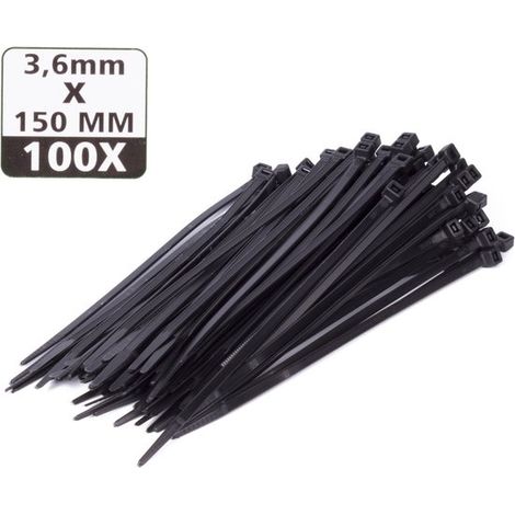 Lot de 100 attaches de câble / serre-câbles - 3,6 x 150 mm - Organisateur de câbles (1/5)
