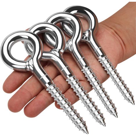 Piton à Visser piton a oeil inox Boulon à Oeil Galvanisé 4Pcs M12x120mm (1/5)