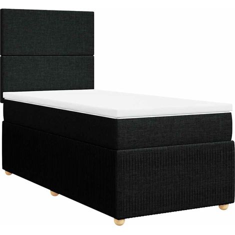 Maison Exclusive - Boxspringbett mit Matratze Schwarz 80x200 cm S