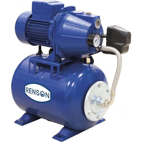 Renson – Groupe de surpression 24 litres – Pompe JET 0,5 kW – Pression 2-4 bar – Corps en fonte – Membrane EPDM alimentaire