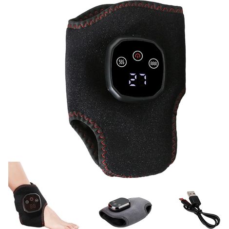 Appareil de massage des pieds 3 en 1 avec vibrations et chauffage pour la neuropathie, triple action pour soulager les douleurs aux chevilles et aux pieds, appareil de voyage rechargeable pour une uti (1/5)