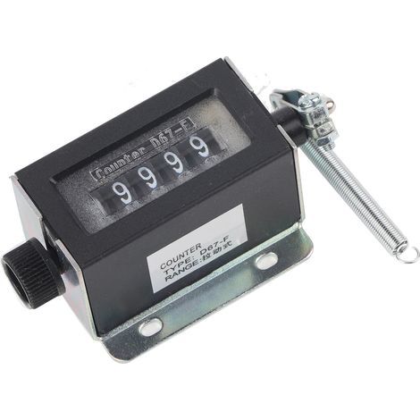 Compteur manuel mécanique D67F à 5 chiffres avec remise à zéro manuelle et poignée de traction (1/5)