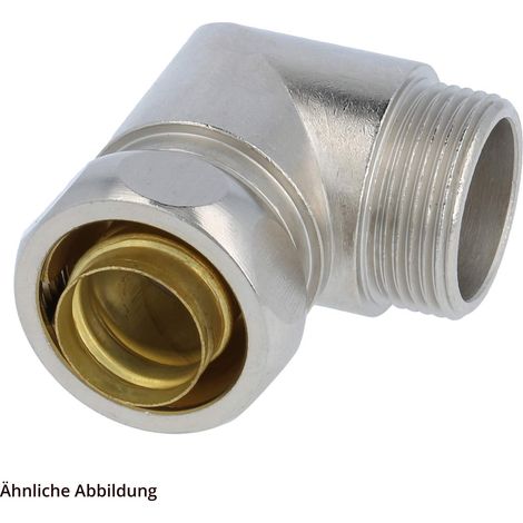 FLEXA USW-P Metallverschraubung 90 Grad Winkel Gewinde PG11x1,41 für Schlauch-Außendurchmesser 17,0mm für Schlauch-Innendurchmesser 12,0mm - 1 Stück (1/3)