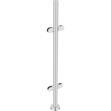 Poteau de garde-corps, Acier inoxydable durable, Compatibilité avec montage au sol, Poteau central (110cm) (1/2)