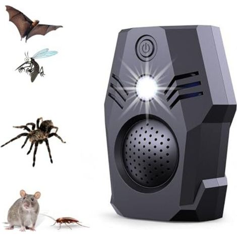 Répulsif à ultrasons anti-parasites, anti-souris, anti-araignées, anti-chauves-souris, 4 modes pour maison, appartement, restaurant