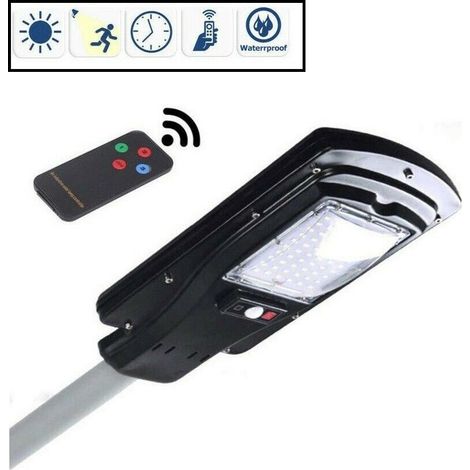 LAMPIONE STRADALE AD ENERGIA SOLARE FARO FARETTO A LED FOTOVOLTAICO LUCE LED