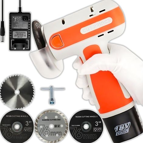 MINI-AKKU-WINKELSCHLEIFER + 18V PRÄZISIONSAKKU + SCHEIBEN (1/5)