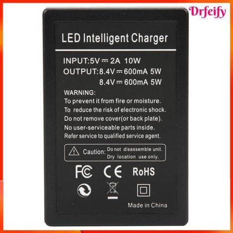 Akozon Chargeur de batterie double Double Chargeur de Batterie pour Appareil Photo NP-F550 FM50 FM500H, optique adaptateur (1/5)