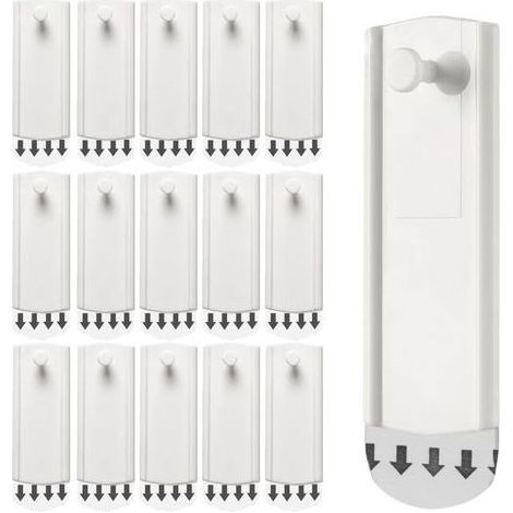 16 bandes adhésives faciles à utiliser pour accrocher des tableaux et des cadres, avec une capacité de chaélevée et sans perç(blanches). (1/4)