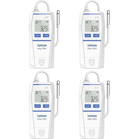 Registrador de datos Xetron Elog10EH, sonda, exportación a PDF, -40 a 85 °C