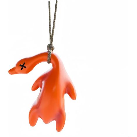 Lot de 3 pendentifs canard rôti bicolores avec cordon et porte clés changeant de couleur sous les UV et lumineux la nuit (1/5)