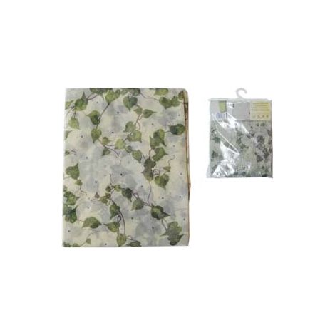 Tenda Zanzariera Disegno Edera Cm.140X250H. Verde - beige con disegno verde